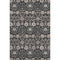 5' X 8' Black Beige And Brown Floral Washable Area Rug With UV Protection