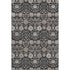 5' X 8' Black Beige And Brown Floral Washable Area Rug With UV Protection