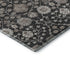 5' X 8' Black Beige And Brown Floral Washable Area Rug With UV Protection