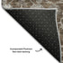 8' Chocolate Beige And Gray Floral Washable Round Rug With UV Protection