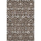 8' X 10' Chocolate Beige And Gray Floral Washable Area Rug With UV Protection