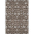 8' X 10' Chocolate Beige And Gray Floral Washable Area Rug With UV Protection