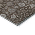 8' X 10' Chocolate Beige And Gray Floral Washable Area Rug With UV Protection