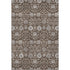 8' X 10' Chocolate Beige And Gray Floral Washable Area Rug With UV Protection