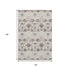 5' X 8' Ivory Brown And Gray Floral Washable Area Rug With UV Protection