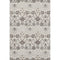 5' X 8' Ivory Brown And Gray Floral Washable Area Rug With UV Protection