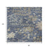 5' X 8' Blue Beige And Gray Floral Washable Area Rug With UV Protection