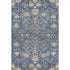 5' X 8' Blue Beige And Gray Floral Washable Area Rug With UV Protection