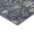 5' X 8' Blue Beige And Gray Floral Washable Area Rug With UV Protection