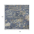 8' X 10' Blue Beige And Gray Floral Washable Area Rug With UV Protection