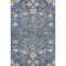 8' X 10' Blue Beige And Gray Floral Washable Area Rug With UV Protection