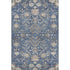 8' X 10' Blue Beige And Gray Floral Washable Area Rug With UV Protection