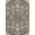 5' X 8' Brown Beige And Blue Floral Washable Area Rug With UV Protection
