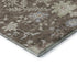 5' X 8' Brown Beige And Blue Floral Washable Area Rug With UV Protection