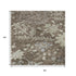 5' X 8' Brown Beige And Blue Floral Washable Area Rug With UV Protection