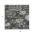 9' X 12' Charcoal Gray And Silver Floral Washable Area Rug With UV Protection