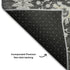 9' X 12' Charcoal Gray And Silver Floral Washable Area Rug With UV Protection