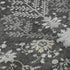 9' X 12' Charcoal Gray And Silver Floral Washable Area Rug With UV Protection