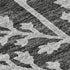 9' X 12' Charcoal Gray And Silver Floral Washable Area Rug With UV Protection