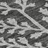 9' X 12' Charcoal Gray And Silver Floral Washable Area Rug With UV Protection