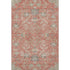 5' X 8' Coral Beige And Taupe Floral Washable Area Rug With UV Protection