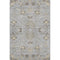 5' X 8' Gray Ivory And Gold Floral Washable Area Rug With UV Protection