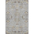 5' X 8' Gray Ivory And Gold Floral Washable Area Rug With UV Protection