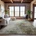 8' X 10' Wheat Ivory And Taupe Abstract Washable Area Rug With UV Protection