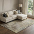 8' X 10' Beige Blue And Gray Abstract Washable Area Rug With UV Protection