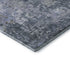 8' Blue And Gray Abstract Washable Round Rug With UV Protection