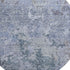8' Blue And Gray Abstract Washable Round Rug With UV Protection