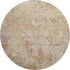 8' Copper And Beige Abstract Washable Round Rug With UV Protection
