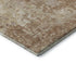 8' Copper And Beige Abstract Washable Round Rug With UV Protection