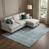 8' X 10' Aqua And Beige Abstract Washable Area Rug With UV Protection