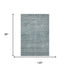 8' X 10' Aqua And Beige Abstract Washable Area Rug With UV Protection