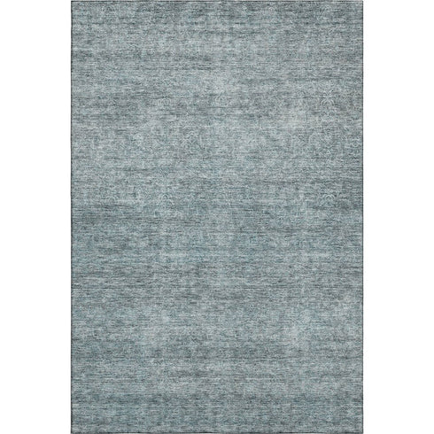 8' X 10' Aqua And Beige Abstract Washable Area Rug With UV Protection
