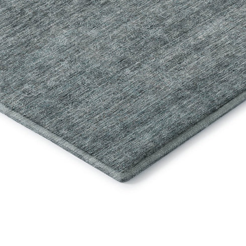 8' X 10' Aqua And Beige Abstract Washable Area Rug With UV Protection