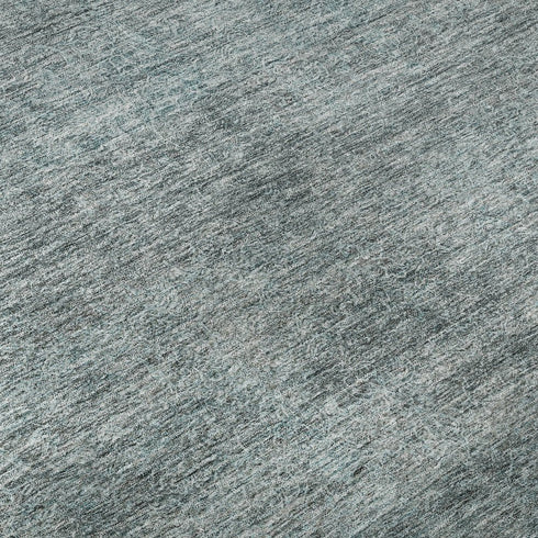 8' X 10' Aqua And Beige Abstract Washable Area Rug With UV Protection
