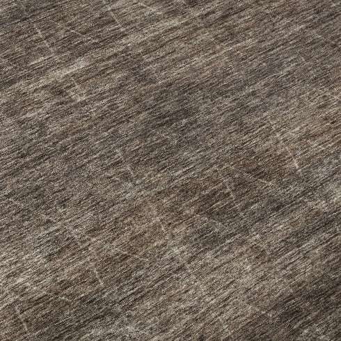 5' X 8' Coffee And Beige Geometric Washable Area Rug With UV Protection