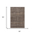 5' X 8' Coffee And Beige Geometric Washable Area Rug With UV Protection