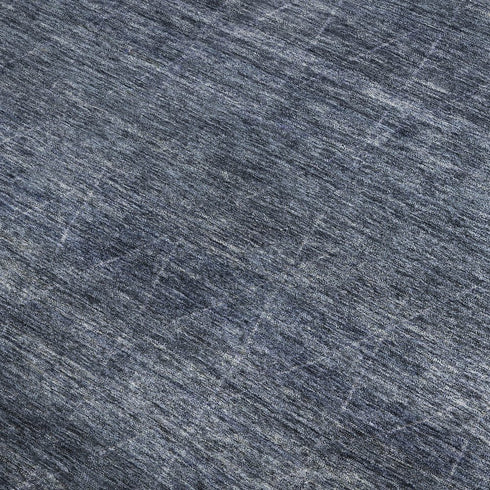 5' X 8' Navy Blue And Beige Geometric Washable Area Rug With UV Protection
