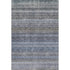 5' X 8' Blue And Gray Striped Washable Area Rug With UV Protection