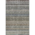 9' X 12' Taupe Beige And Blue Striped Washable Area Rug With UV Protection