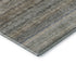 9' X 12' Taupe Beige And Blue Striped Washable Area Rug With UV Protection