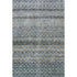 5' X 8' Blue Gray And Beige Striped Washable Area Rug With UV Protection