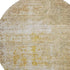 8' Gold Ivory And Beige Geometric Washable Round Rug With UV Protection