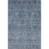 5' X 8' Blue And Silver Abstract Washable Area Rug With UV Protection