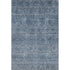 8' X 10' Blue And Silver Abstract Washable Area Rug With UV Protection
