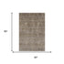 5' X 8' Brown And Beige Abstract Washable Area Rug With UV Protection