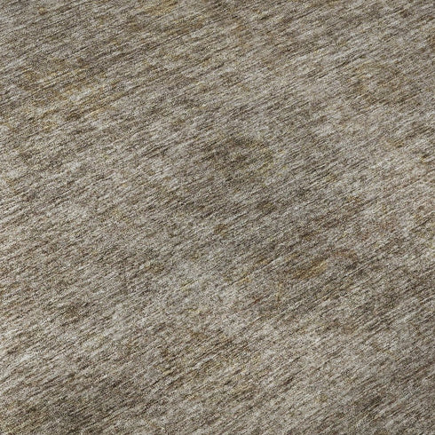 5' X 8' Brown And Beige Abstract Washable Area Rug With UV Protection